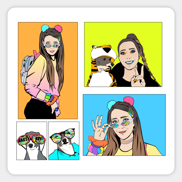 Jenna Marbles Stickers Magnet by miyku